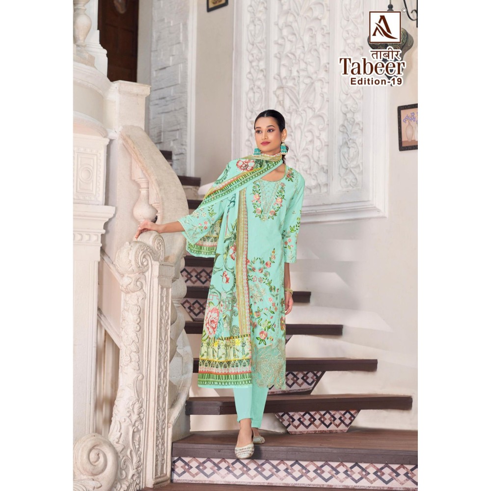 TABEER 19 ALOK SUITS (Cotton Dupatta)