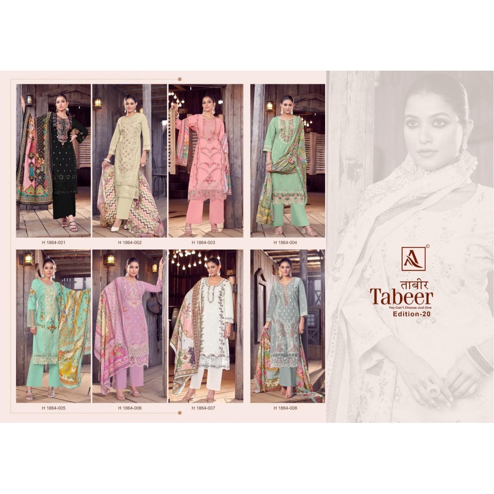 TABEER 20 ALOK SUITS (Cotton Dupatta)