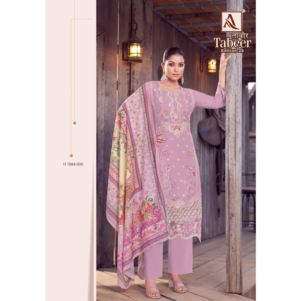 TABEER 20 ALOK SUITS (Cotton Dupatta)