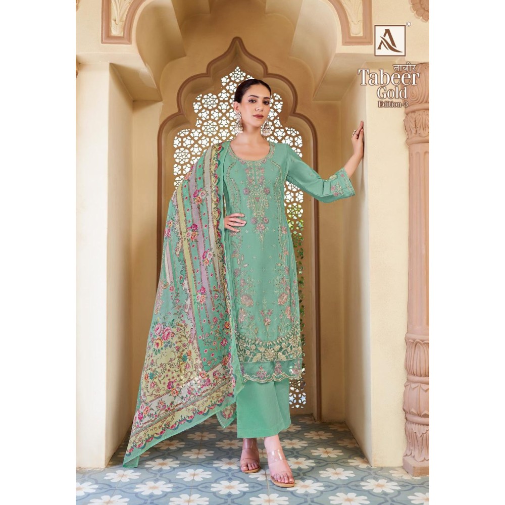TABEER GOLD 3 ALOK SUITS (Cotton Dupatta)