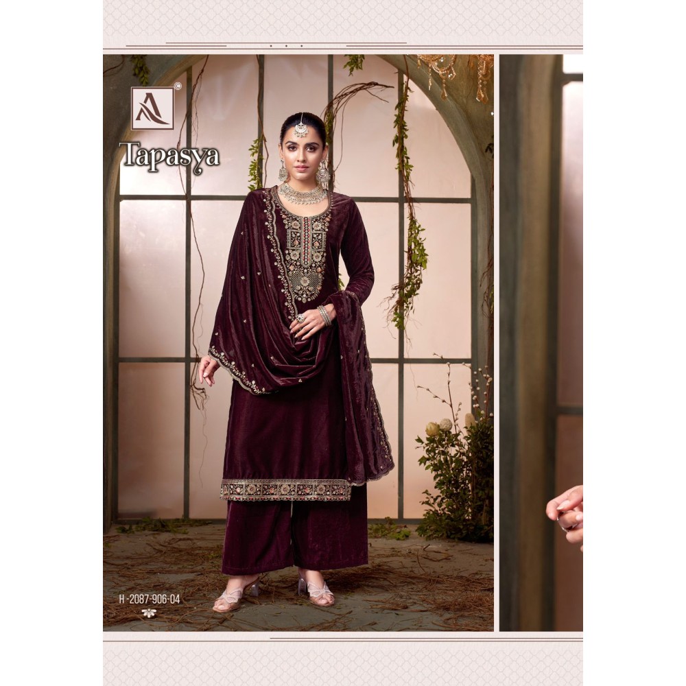 TAPASYA VELVET ALOK SUITS (Winter Collection)