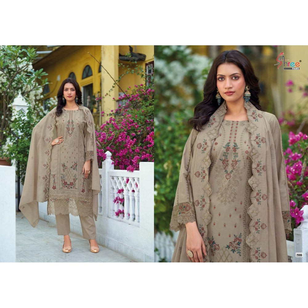 TASRIF PREMIUM EMBRODERD LAWN DUPPTA SHREE (Cotton Dupatta)