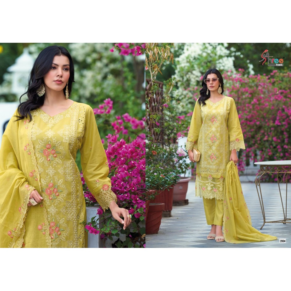 TASRIF PREMIUM EMBRODERD LAWN DUPPTA SHREE (Cotton Dupatta)