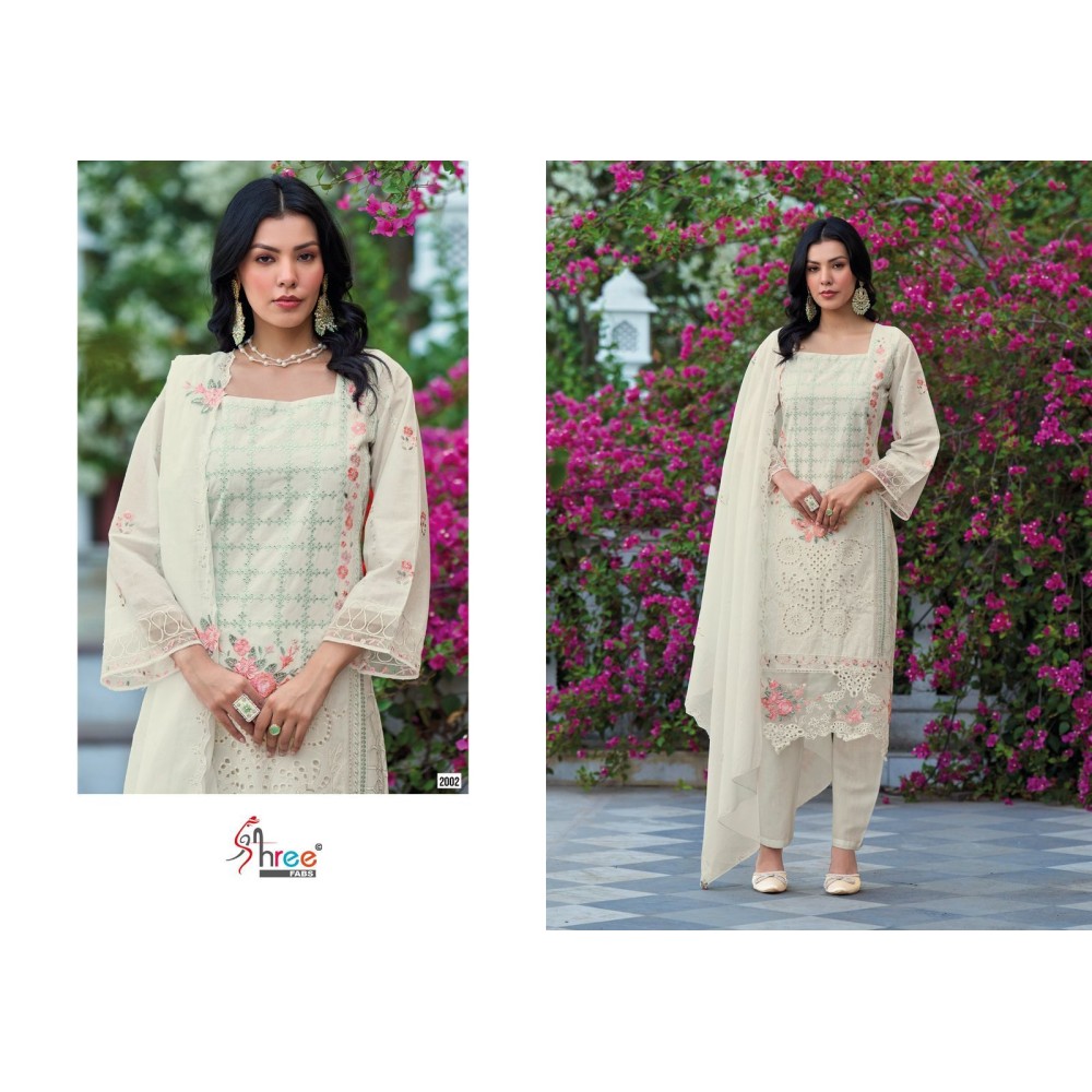 TASRIF PREMIUM EMBRODERD LAWN DUPPTA SHREE (Cotton Dupatta)