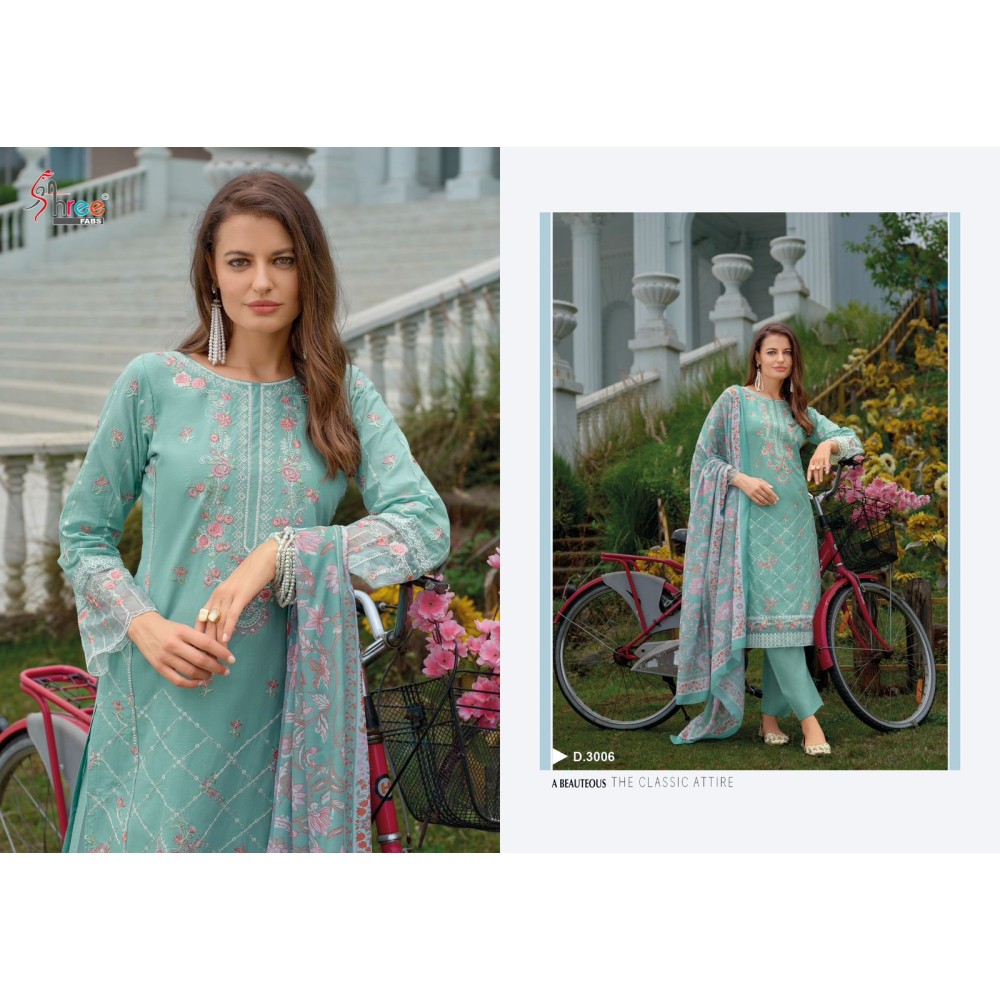 TASRIF PREMIUM EMBRODERD LAWN DUPPTA VOL 3 SHREE (Cotton Dupatta)