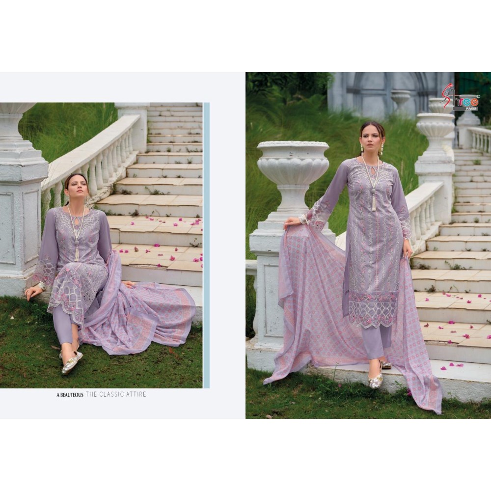 TASRIF PREMIUM EMBRODERD LAWN DUPPTA VOL 3 SHREE (Cotton Dupatta)
