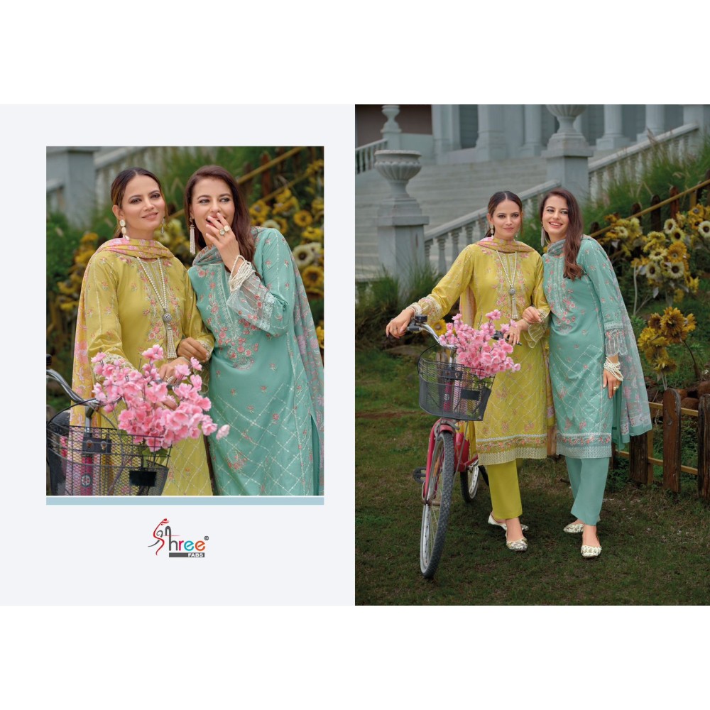 TASRIF PREMIUM EMBRODERD LAWN DUPPTA VOL 3 SHREE (Cotton Dupatta)