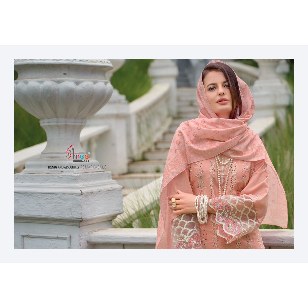 TASRIF PREMIUM EMBRODERD LAWN DUPPTA VOL 3 SHREE (Cotton Dupatta)