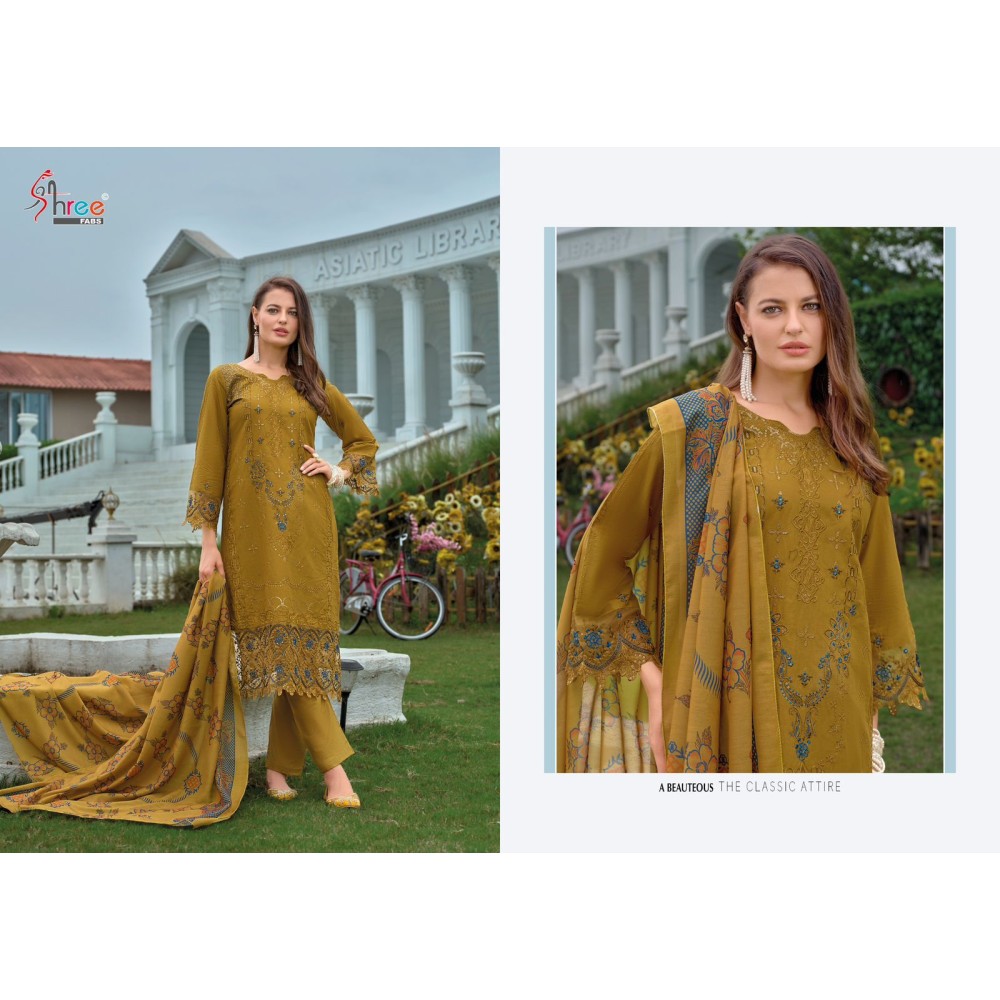TASRIF PREMIUM EMBRODERD LAWN DUPPTA VOL 3 SHREE (Cotton Dupatta)