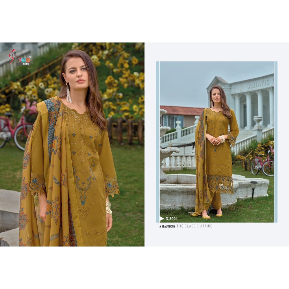 TASRIF PREMIUM EMBRODERD LAWN DUPPTA VOL 3 SHREE (Cotton Dupatta)