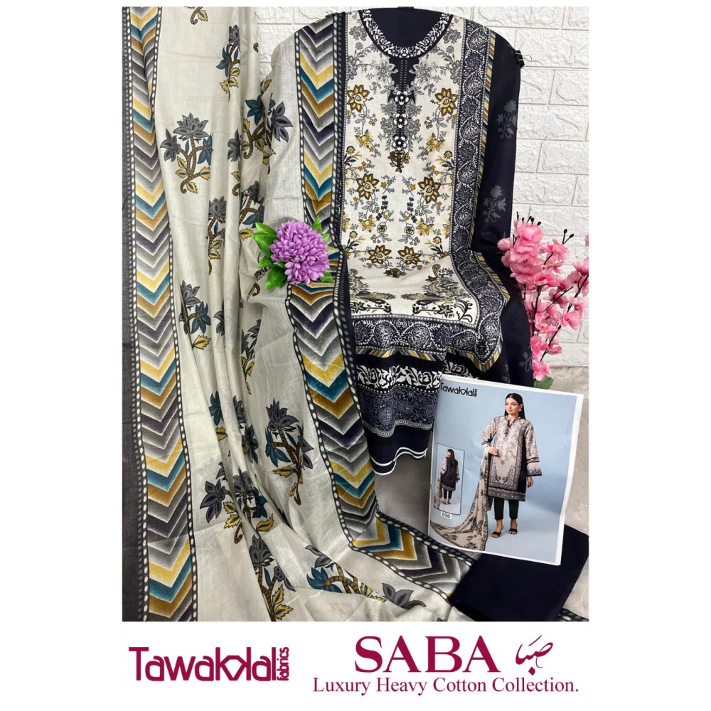 TAWAKKAL FABRICS SABA LUXURY HEAVY COTTON COLLECTION (cotton Dupatta)