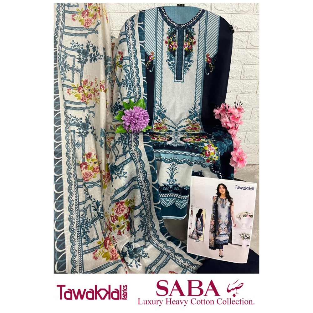 TAWAKKAL FABRICS SABA LUXURY HEAVY COTTON COLLECTION (cotton Dupatta)
