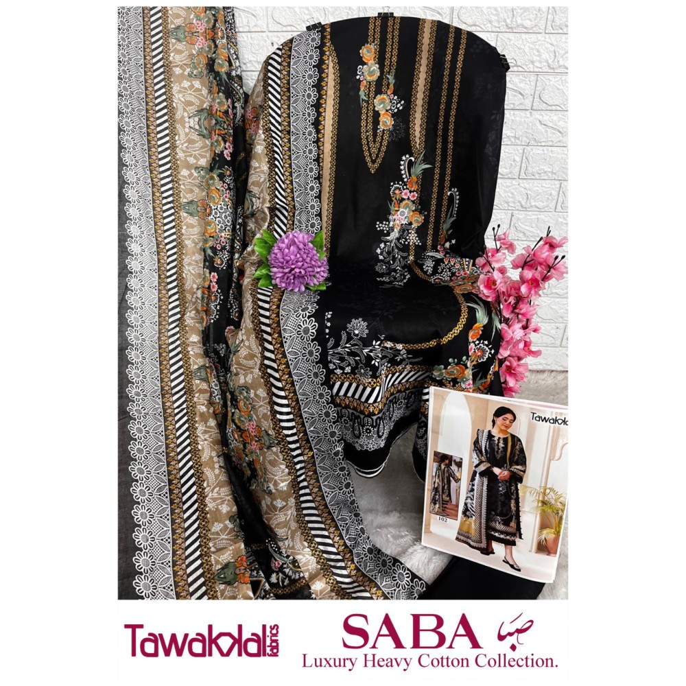 TAWAKKAL FABRICS SABA LUXURY HEAVY COTTON COLLECTION (cotton Dupatta)