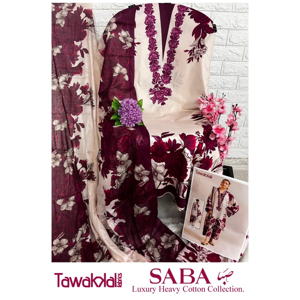 TAWAKKAL FABRICS SABA LUXURY HEAVY COTTON COLLECTION (cotton Dupatta)