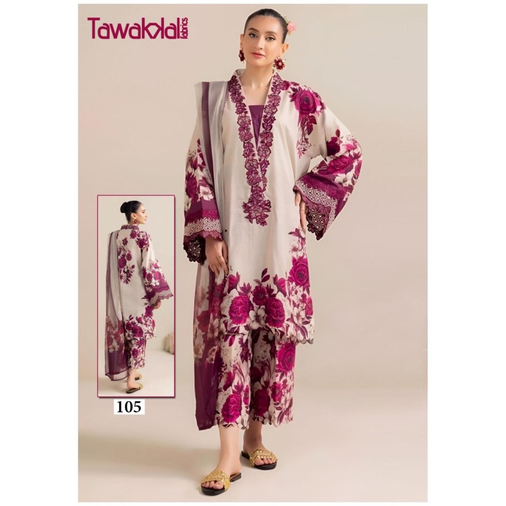 TAWAKKAL FABRICS SABA LUXURY HEAVY COTTON COLLECTION (cotton Dupatta)