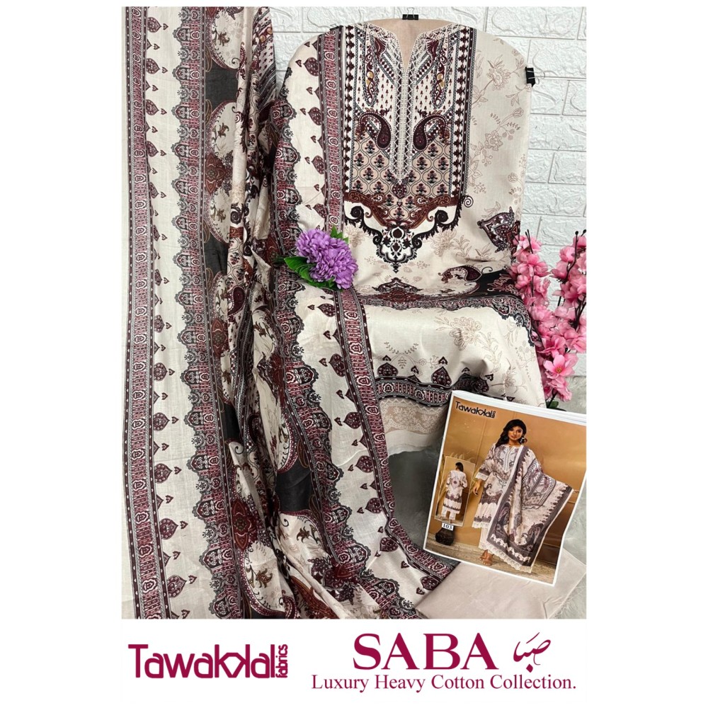 TAWAKKAL FABRICS SABA LUXURY HEAVY COTTON COLLECTION (cotton Dupatta)