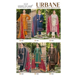 URBANE TOP&DUP WORK HOUSE OF LAWN (Cotton Dupatta)