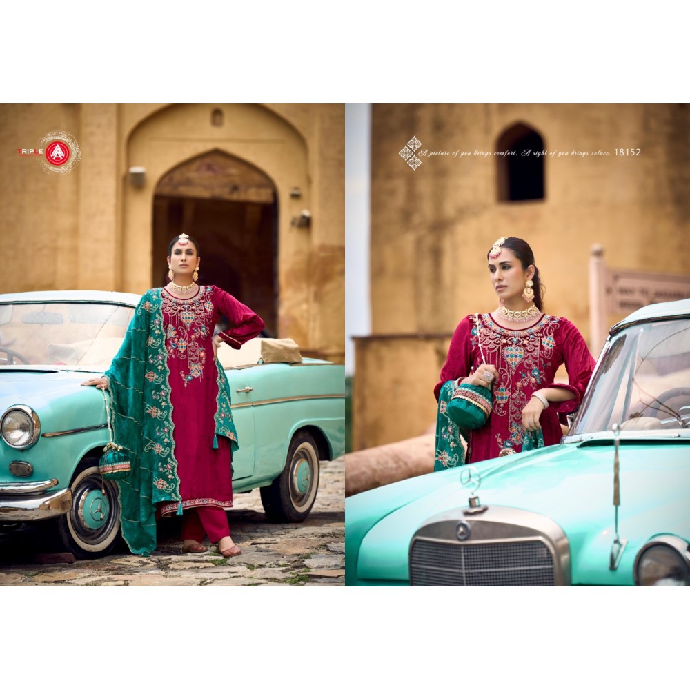 VENESHIAA VOL 2 MAKHMAL VELVET FOURDOTS (winter Collection)