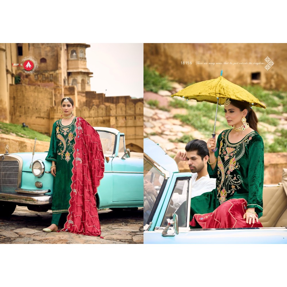 VENESHIAA VOL 2 MAKHMAL VELVET FOURDOTS (winter Collection)
