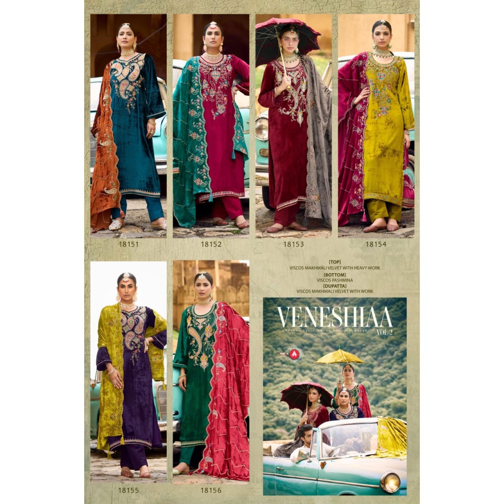 VENESHIAA VOL 2 MAKHMAL VELVET FOURDOTS (winter Collection)