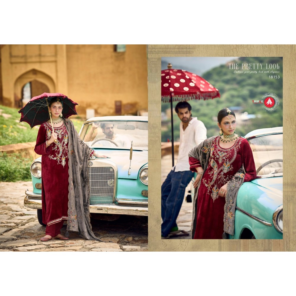 VENESHIAA VOL 2 MAKHMAL VELVET FOURDOTS (winter Collection)