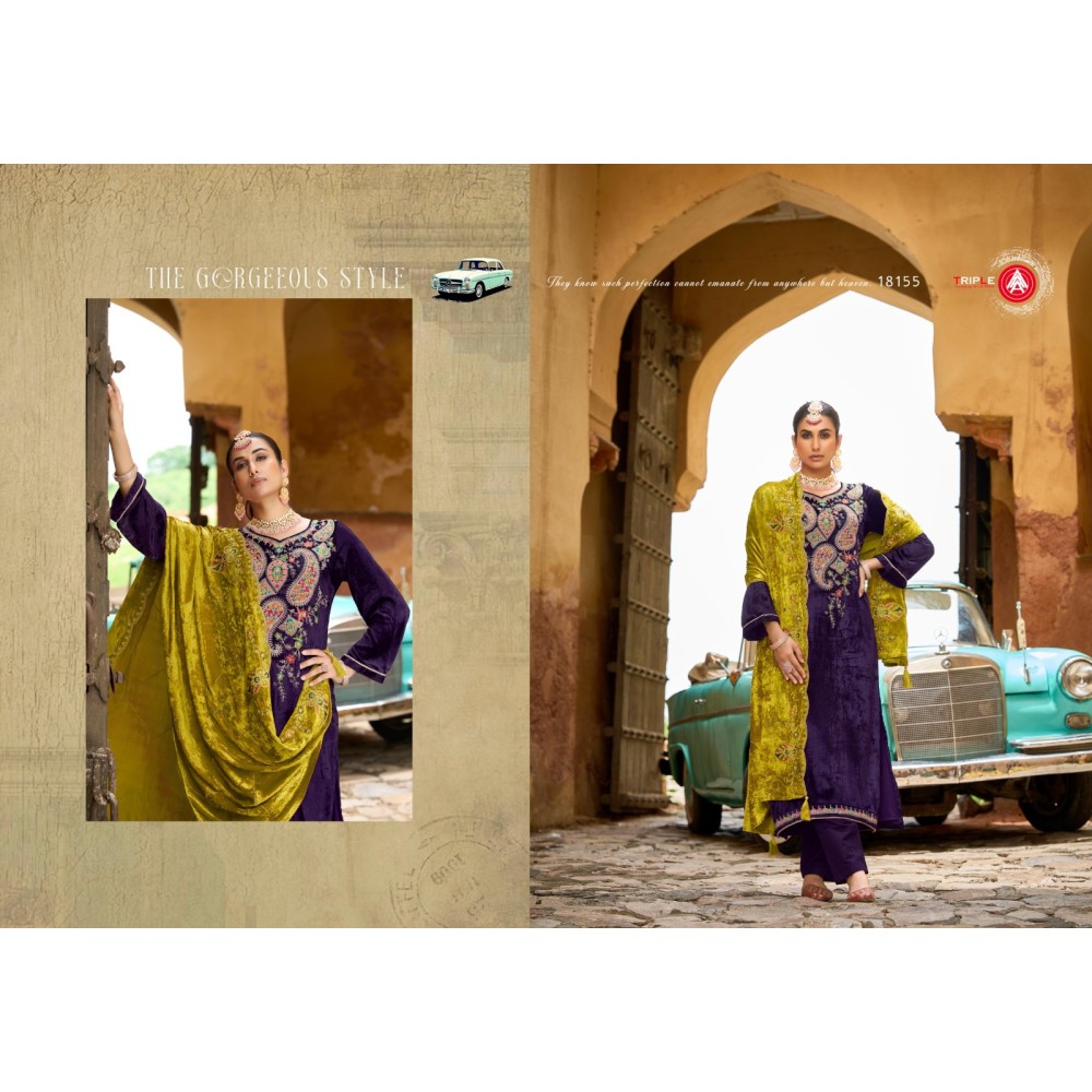 VENESHIAA VOL 2 MAKHMAL VELVET FOURDOTS (winter Collection)