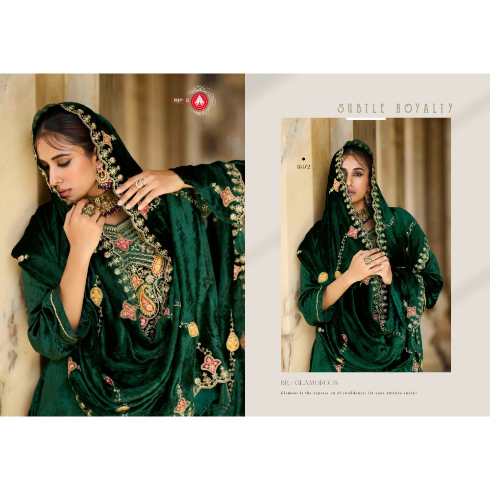 VIBECAST MAKHMAL VELVET FOURDOTS (winter Collection)
