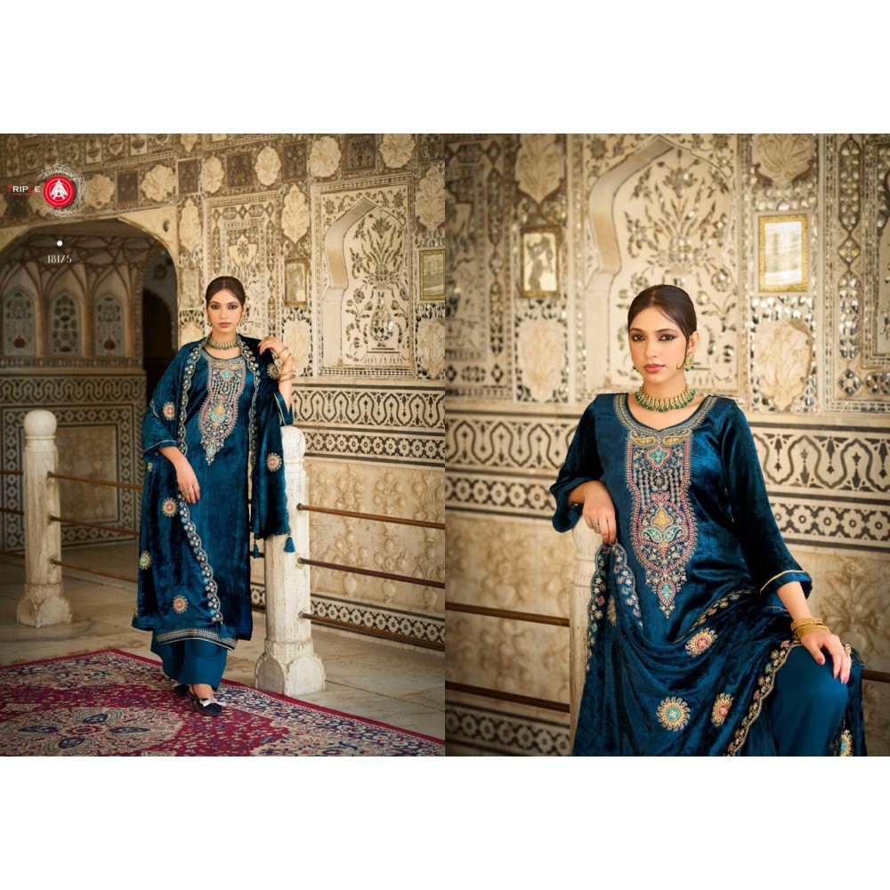 VIBECAST MAKHMAL VELVET FOURDOTS (winter Collection)