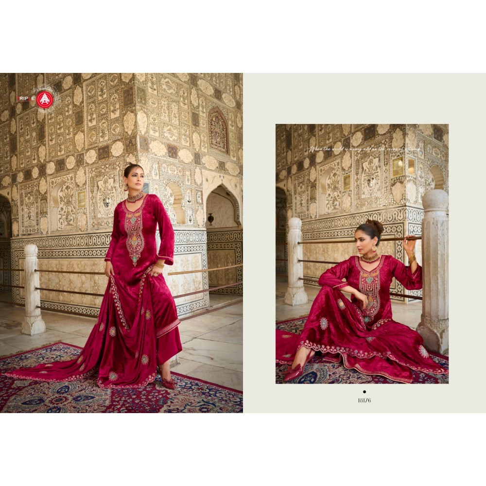 VIBECAST MAKHMAL VELVET FOURDOTS (winter Collection)