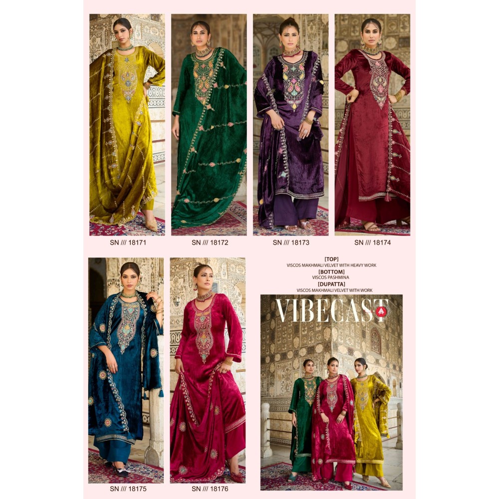 VIBECAST MAKHMAL VELVET FOURDOTS (winter Collection)