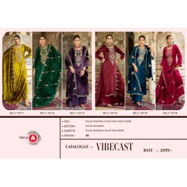 VIBECAST MAKHMAL VELVET FOURDOTS (winter Collection)