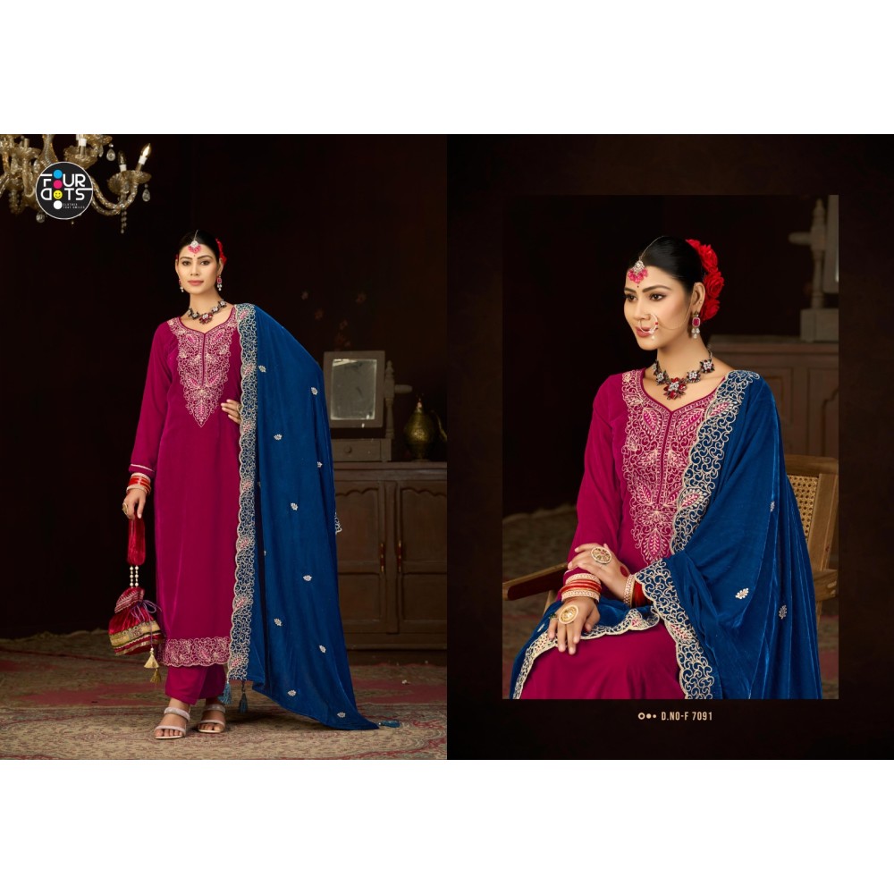 VIVICA VELVET FOURDOTS (winter Collection)