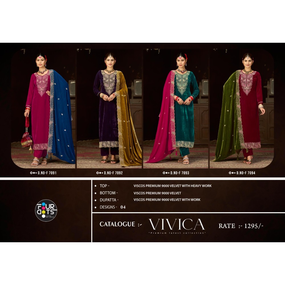 VIVICA VELVET FOURDOTS (winter Collection)