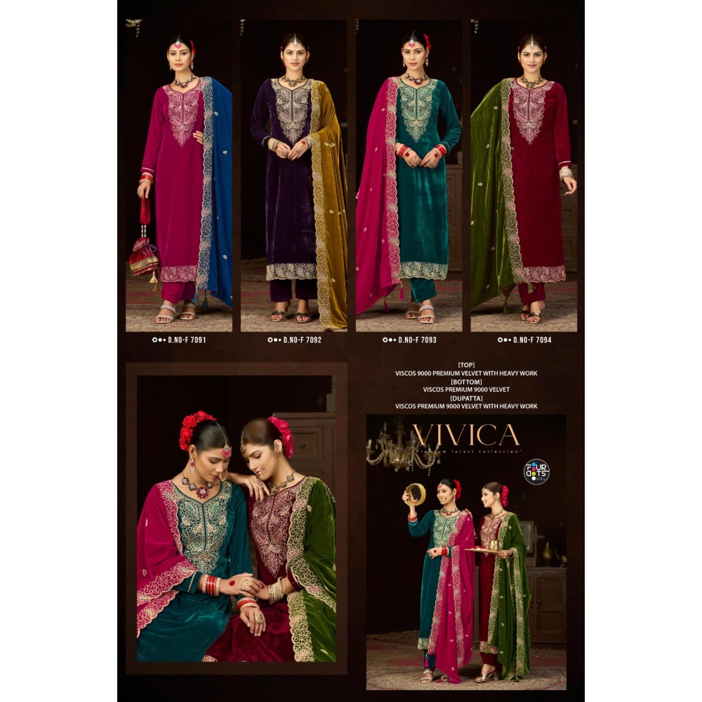 VIVICA VELVET FOURDOTS (winter Collection)