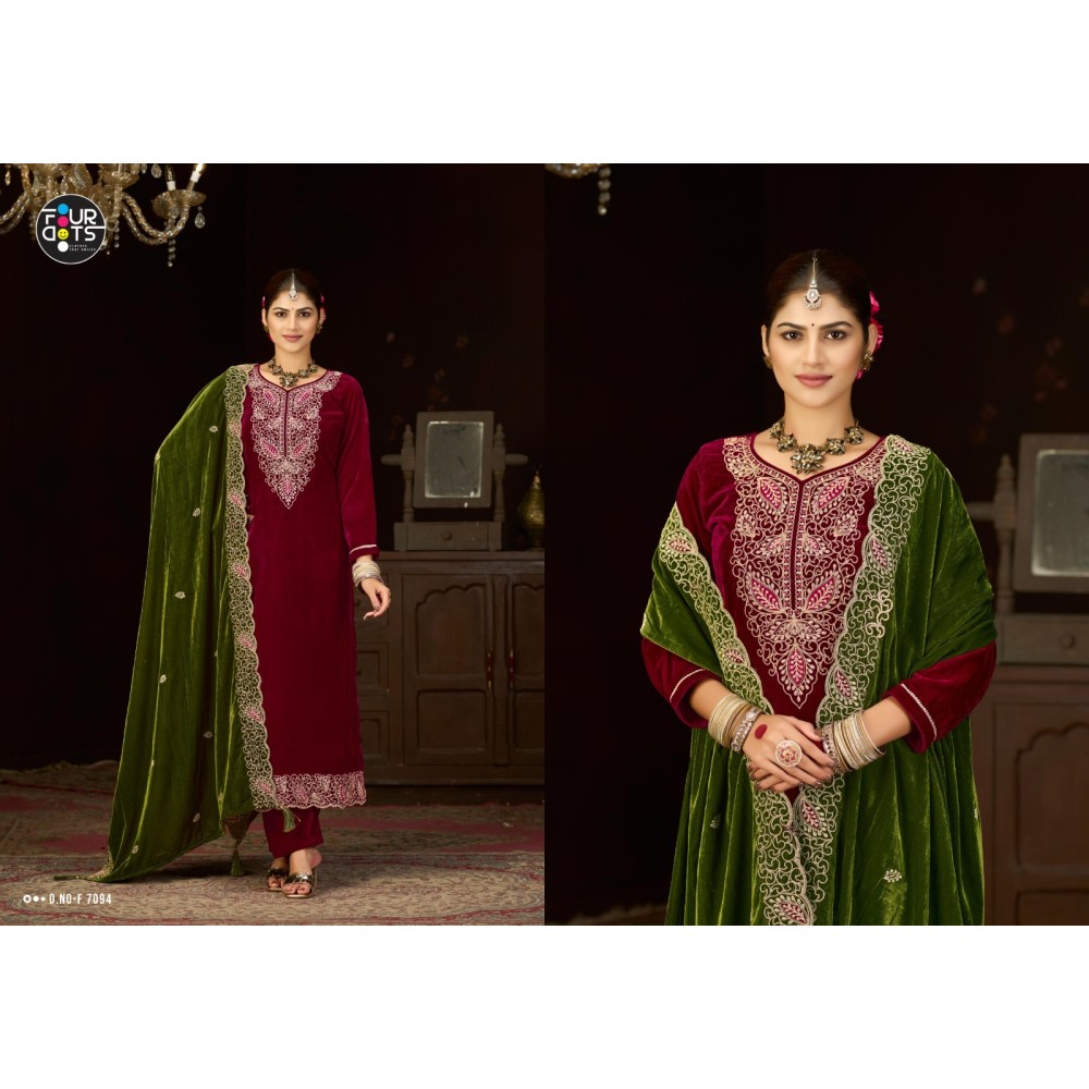VIVICA VELVET FOURDOTS (winter Collection)