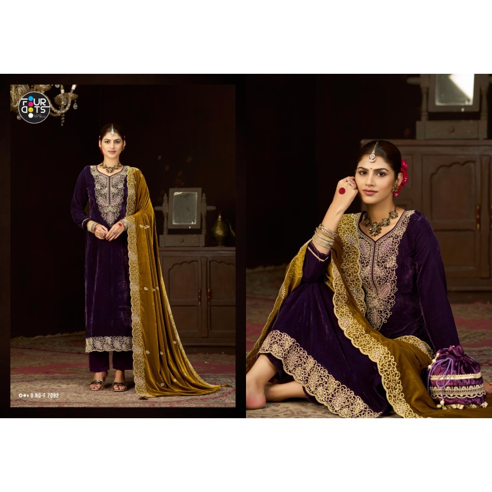 VIVICA VELVET FOURDOTS (winter Collection)