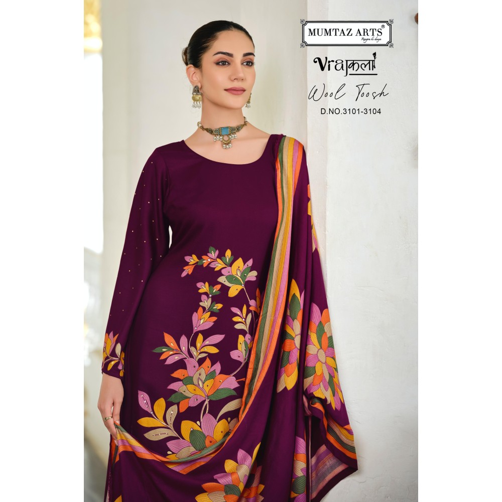 WOOL TOOSH 3101-04 MUMTAZ ARTS (winter Collection)