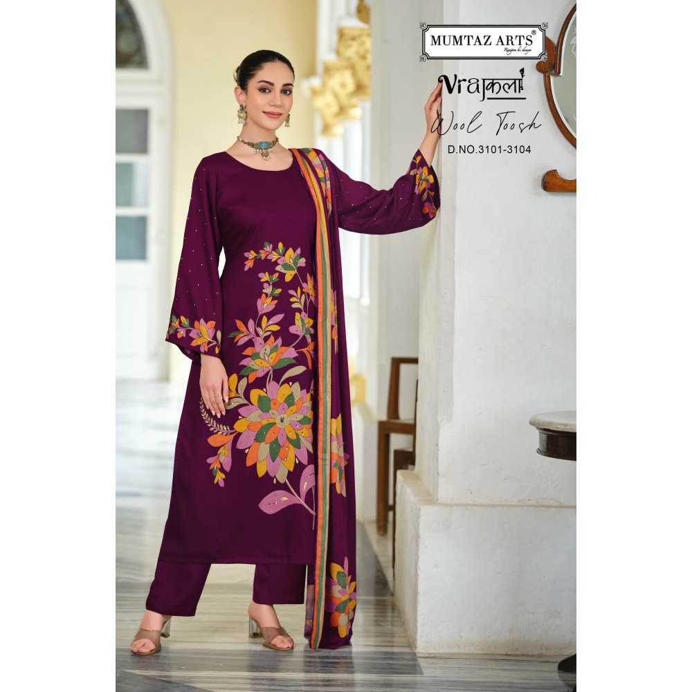 WOOL TOOSH 3101-04 MUMTAZ ARTS (winter Collection)