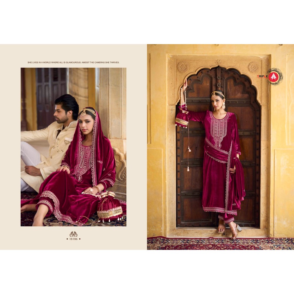 ZANAAR VELVET FOURDOTS (winter Collection)
