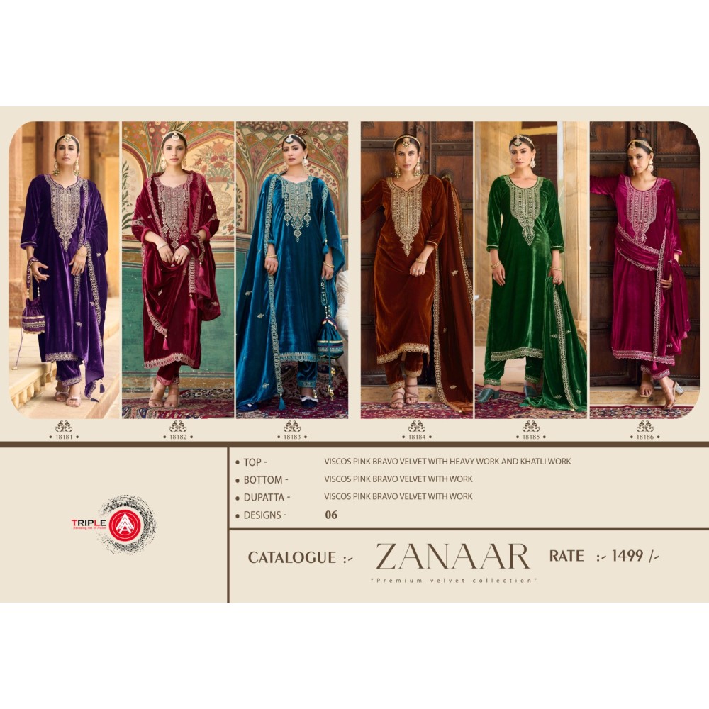 ZANAAR VELVET FOURDOTS (winter Collection)