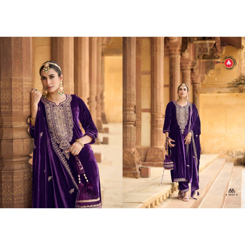 ZANAAR VELVET FOURDOTS (winter Collection)