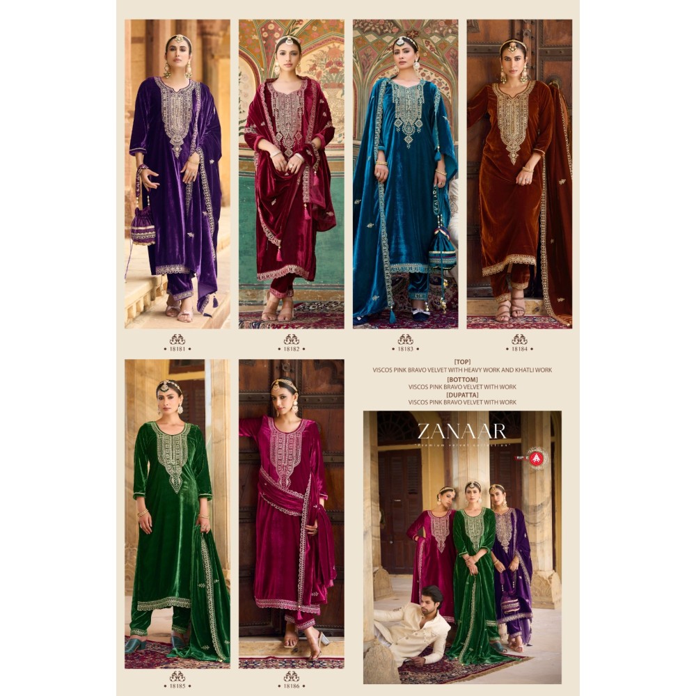 ZANAAR VELVET FOURDOTS (winter Collection)