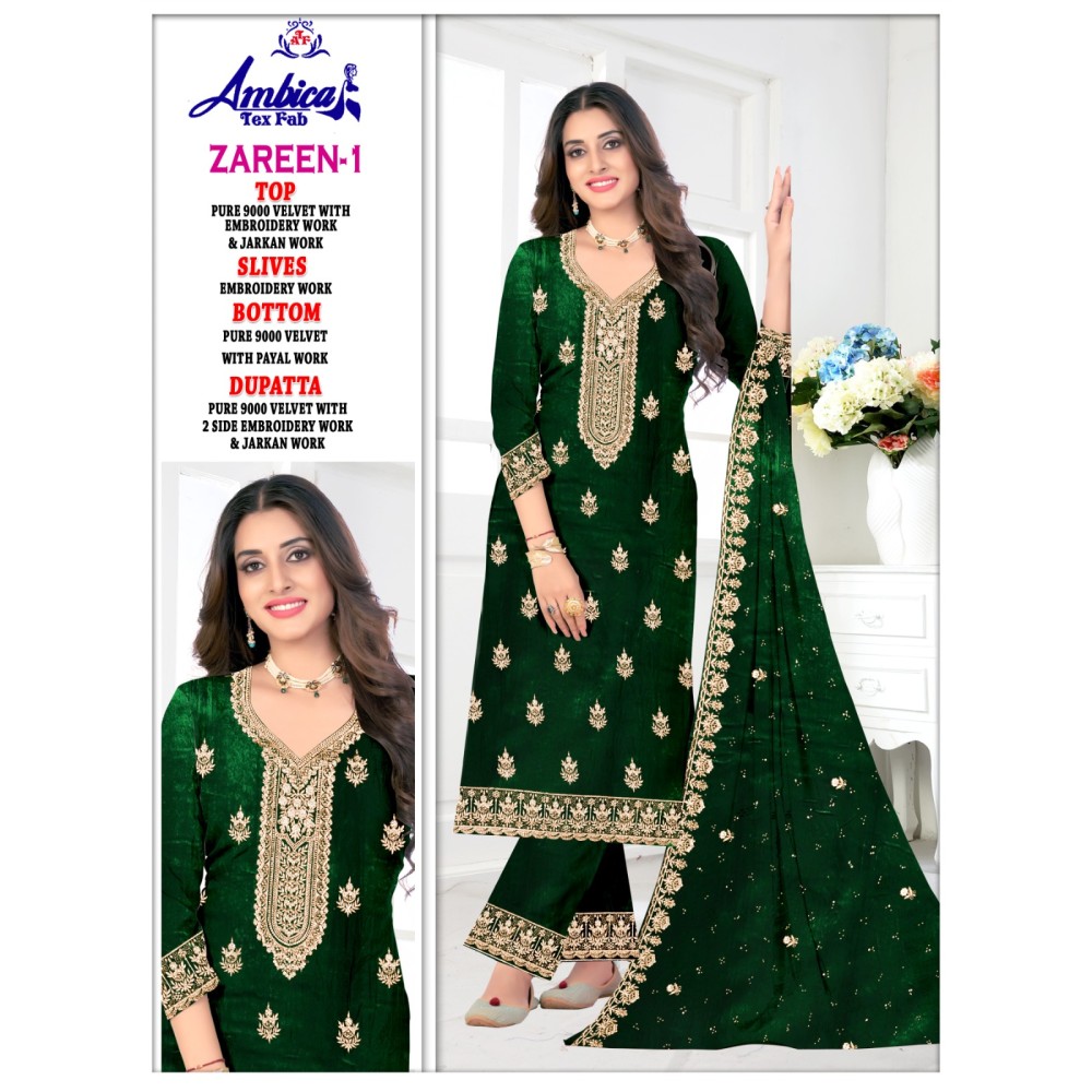 ZAREEN 1 VELVET AMBICA TEX  (Winter Collection)