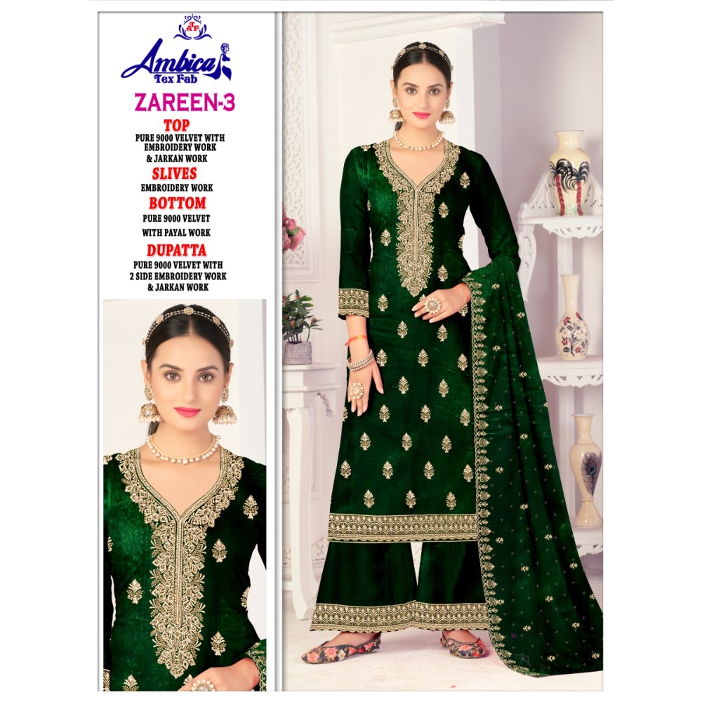 ZAREEN 3 VELVET AMBICA TEX  (Winter Collection)