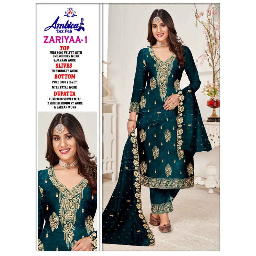 ZARIYAA 1 VELVET AMBICA TEX  (Winter Collection)