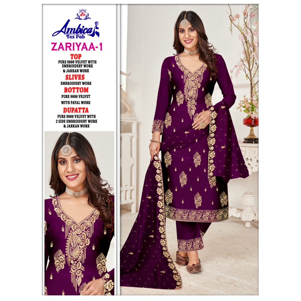 ZARIYAA 1 VELVET AMBICA TEX  (Winter Collection)