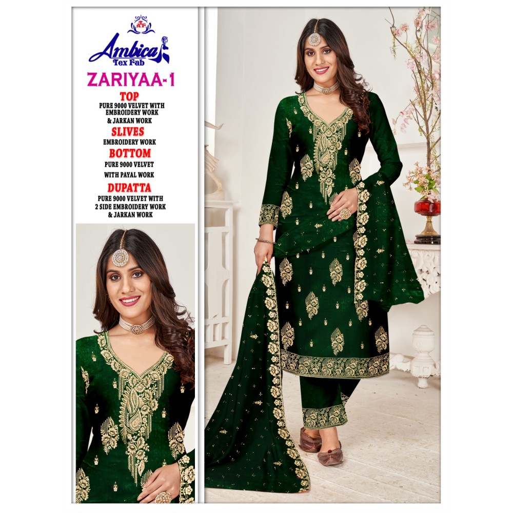 ZARIYAA 1 VELVET AMBICA TEX  (Winter Collection)