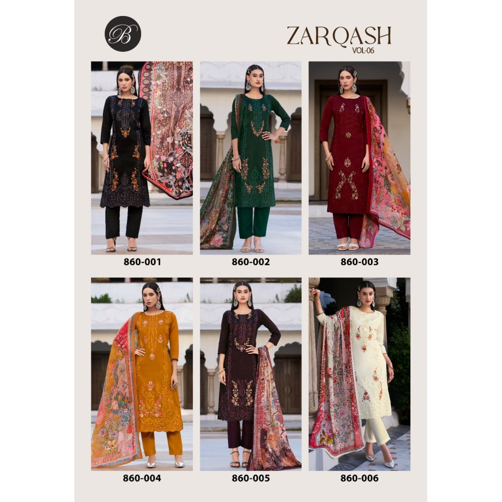ZARQASH VOL 6 BELLIZA (Cotton Dupatta)