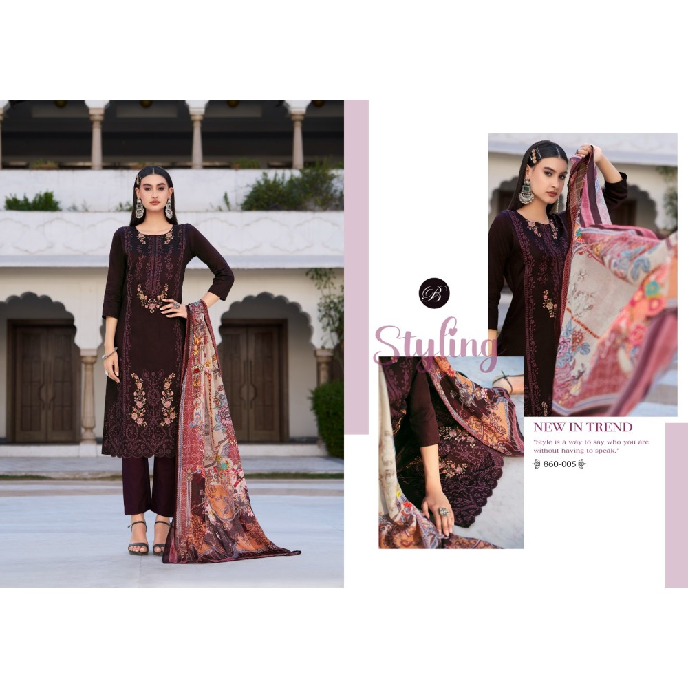 ZARQASH VOL 6 BELLIZA (Cotton Dupatta)