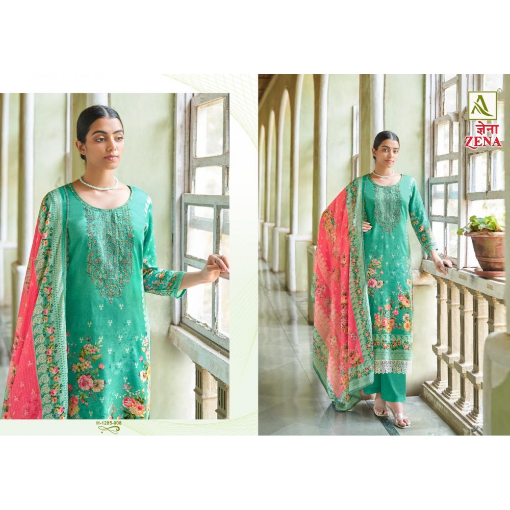 ZENA ALOK SUITS (Cotton Dupatta)